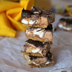 Butterfinger Caramel Bars