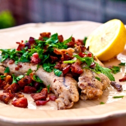 Shad Roe with Bacon & Fresh Herbs