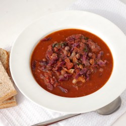 Pesto Cabbage and Chickpea Soup