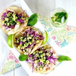 Melon Mojito Fish Tacos