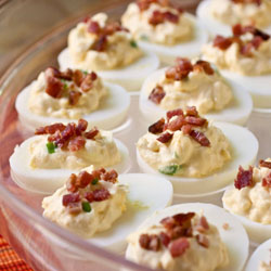 Bacon-Topped Deviled Eggs