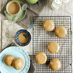 Caramel-glazed Doughnuts