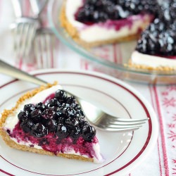 Blueberry Cheesecake Ice Cream Pie