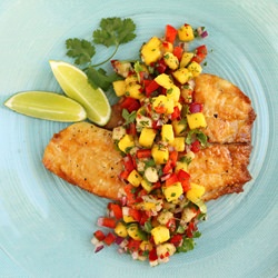 Mango & Banana Salsa with Tilapia