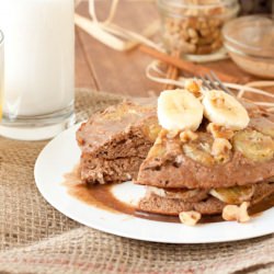 Oil-free Banana Bread Pancakes