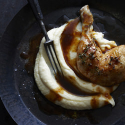 Roast Chicken with Parsnip Puree