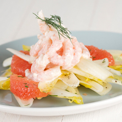 Endive, shrimp & citrus salad