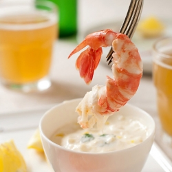 Spot Prawns and Lemon Aioli