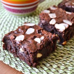 White Chocolate Amaretto Brownies