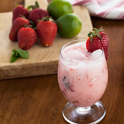 Strawberries and Cream Caipirinha