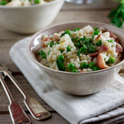 Risotto with Peas & Bacon