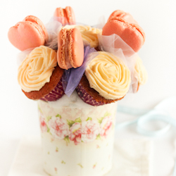 Macaron & Cupcake Bouquet