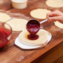 Raspberry Crescent Mini Pies