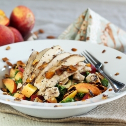 Kale, Chicken & Peach Salad