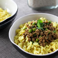 Indian Rice Pilaf with Spicy Mince