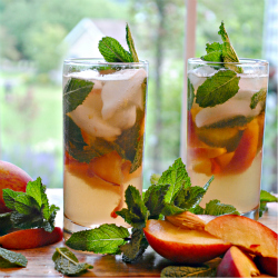 Ginger Peach Peppermint Juleps