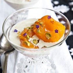 Apricots with Lavender Cream