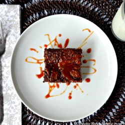 Fudge Brownies With Caramel Swirl