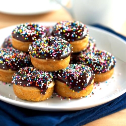 Chocolate Glazed Mini Donuts