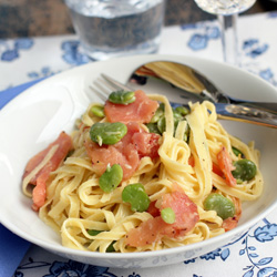 Linguini with Fava Beans