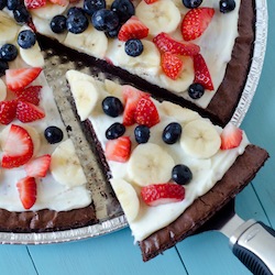 Fruity Brownie Dessert Pizza