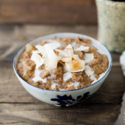 Coconut Rhubarb Amaranth Porridge