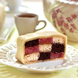 Vegan Checkerboard Loaf Cake