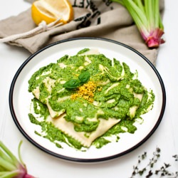 Ravioli with Rocket Pesto