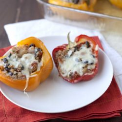 Quinoa and Bean Stuffed Peppers