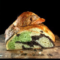 Chocolate Pistachio Marble Challah