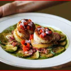 Scallops with Polenta