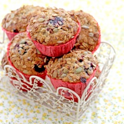 Blackberry Granola Muffins