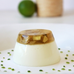 Lime Pannacotta with Caipirinha