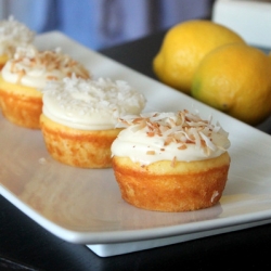 Lemon-Curd Coconut Cupcakes