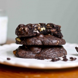 Triple Chocolate Brownie Cookies