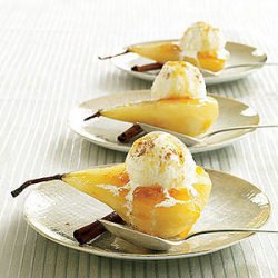 Apricot-Glazed Pears