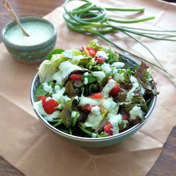 Garlic Scape Green Goddess Dressing