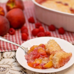 Peach & Raspberry Cobbler