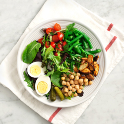 Chickpea nicoise salad