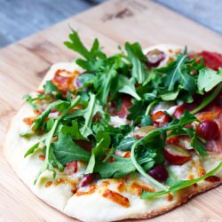 Grape, Prosciutto Arugula Flatbread