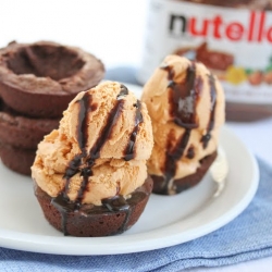 Nutella Brownie Bowls