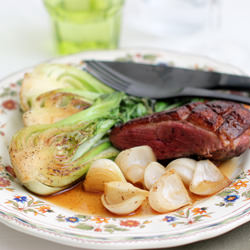 Magret de Canard with Bok Choy