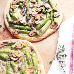 Asparagus and Mushroom Pizza