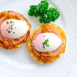 Peanut Butter Eggs Benedict