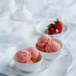 Strawberry Ice Cream with Liqueur