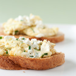 Goat Cheese & Chive Scrambled Eggs