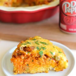 BBQ Chicken Cornbread Pie