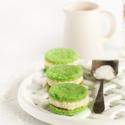 Pandan Coconut Sandwich Cookies