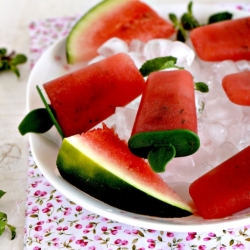 Watermelon and Mint Popsicles