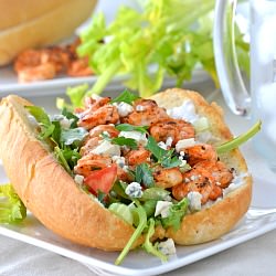 Grilled Buffalo Shrimp Po’ Boys